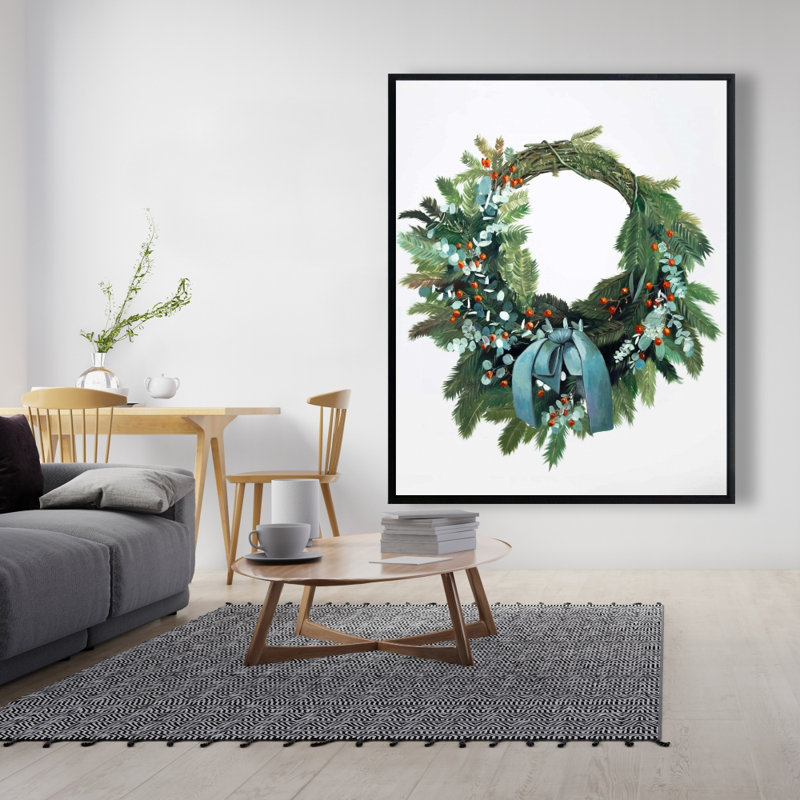 Christmas Wreath Print On Canvas