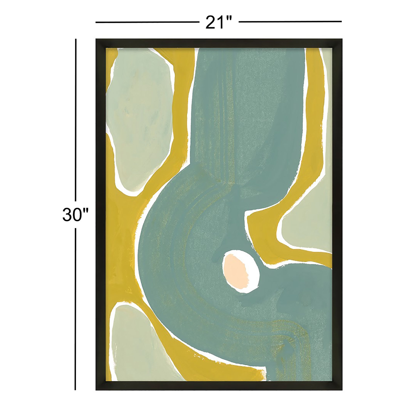 Gandia "Green on Green" 2-Piece Painting Set, Black, 30" H x 21" W x 1.25" D