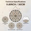 Panneau de vitrail à motif floral 12 po H-674369483