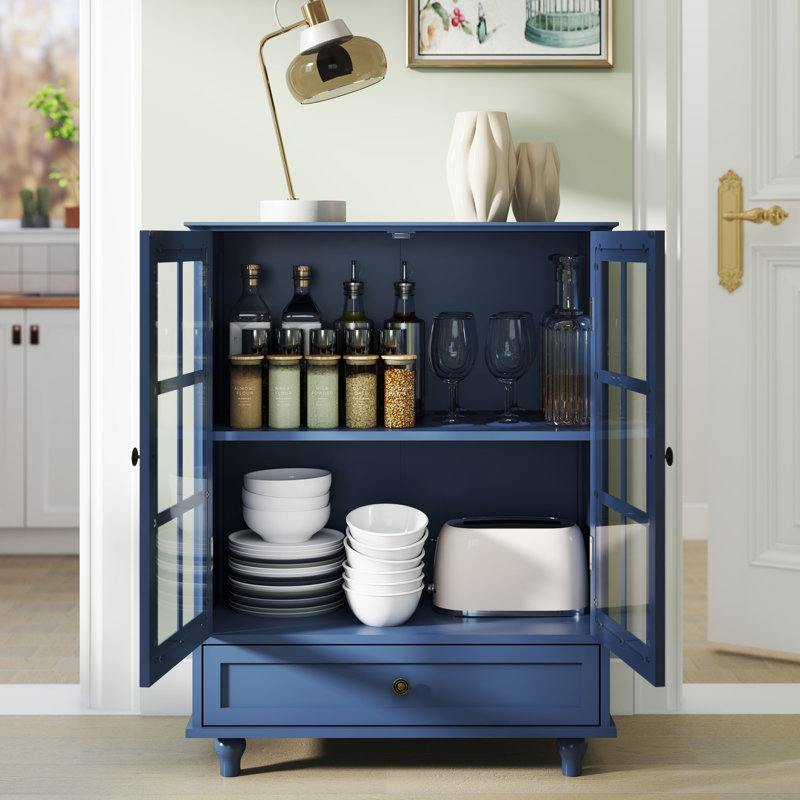 Buffet Minimalist Blue, Blue, 28.17" H x 37.16" W x 15.45" D