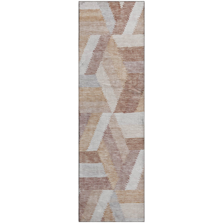 Premium Machine Washable Larock AMF1241 Geometric Rug