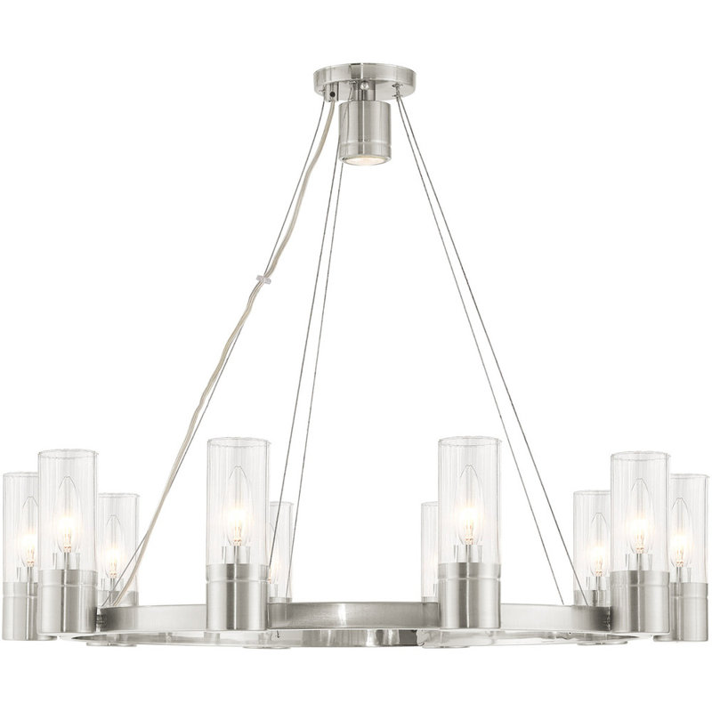 10 - Light Wagon Wheel Chandelier