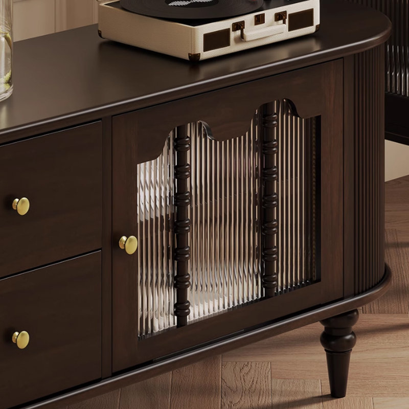Meuble télé en bois massif American, 94.48"