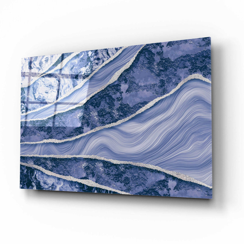 «Blue Marble and Stone» par Andrea Haase - impression sans cadre, H 12 po x l 16 po x P 0,13 po