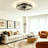 Makaiyla 20" Indoor Flush Mount Ceiling Fan with LED Integrated Light and Remote & App Control-1006636419