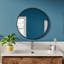Baum Nordic Round Bathroom Framed Mirror Wall Hanging-529887376-529887372