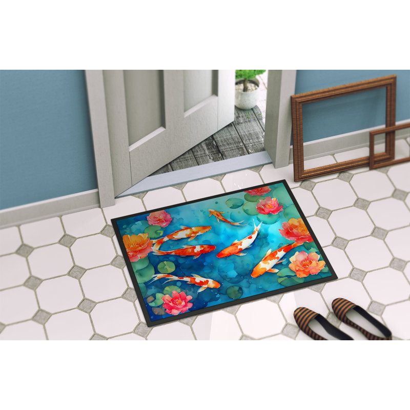 Koi Fish Doormat, L 24 po x L 36 po