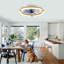 Ventilateur de plafond encastré moderne de 20 pouces avec lumière DEL à intensité variable, télécommande et moteur à courant continu réversible