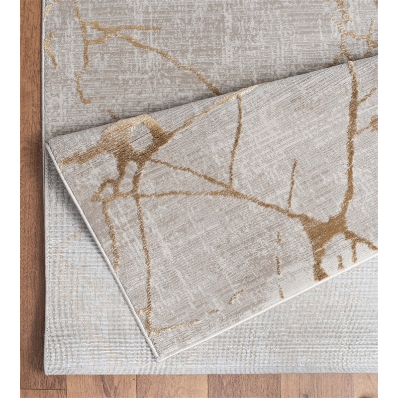Elegance Gold Area Rug, Rectangle 2' x 3'