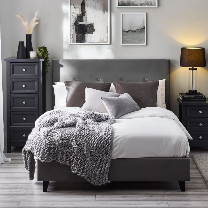 Ciotti Upholstered Bed, Small Double (4')