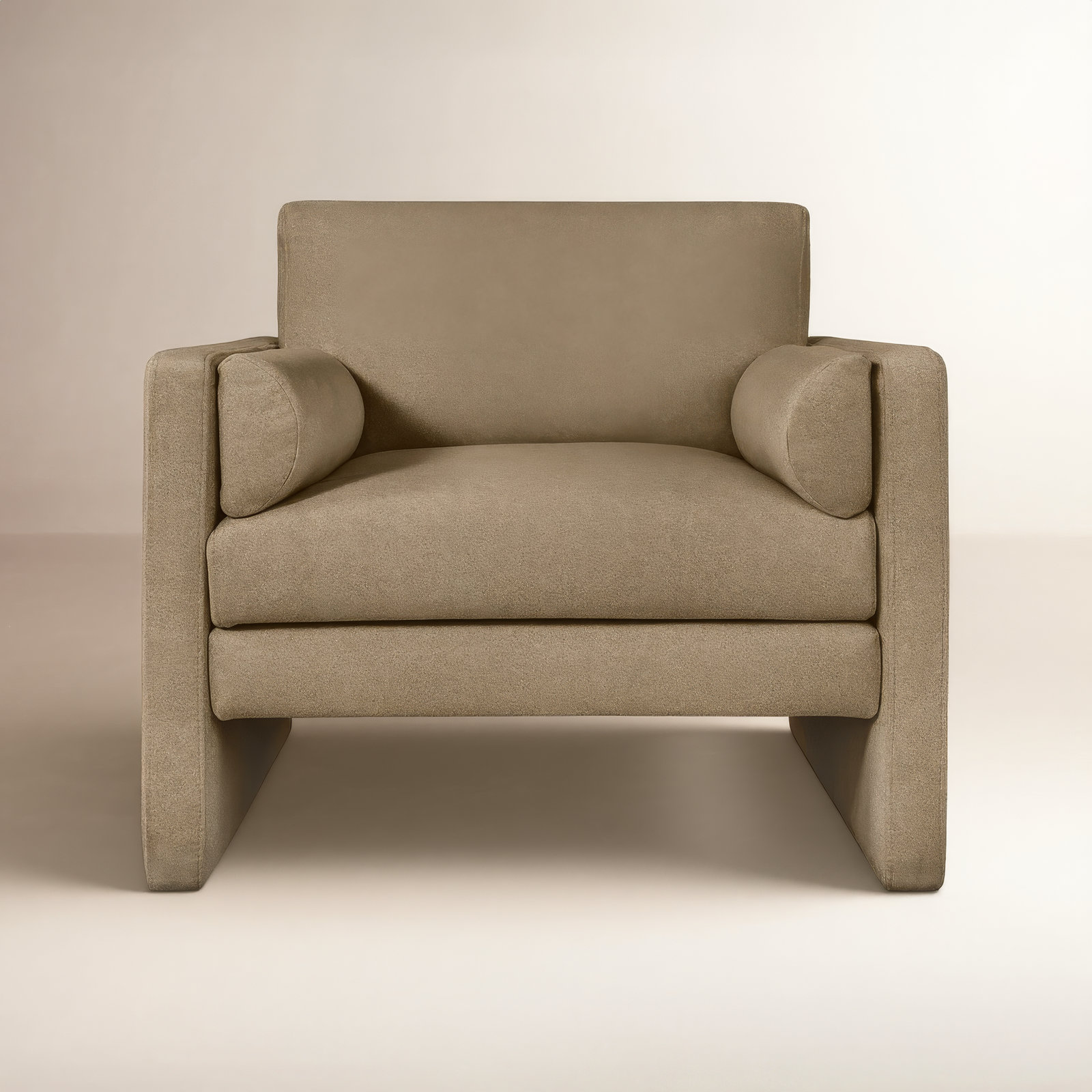 Laurel Armchair, Merino Mocha Basketweave