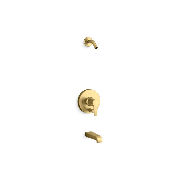 Pitch Rite-Temp Bath And Shower Trim Kit With Push-Button Diverter Without Showerhead