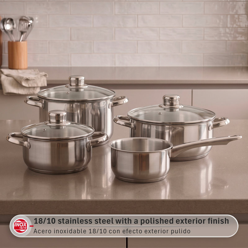 Magefesa Dux 7-Piece Stainless Steel Cookware Set