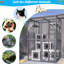 Bois gris - 2 plateformes de saut et 7 maisons pour faire la sieste pour chats heureux, grand chat d'extérieur en bois massif, plateformes, maisons, finition