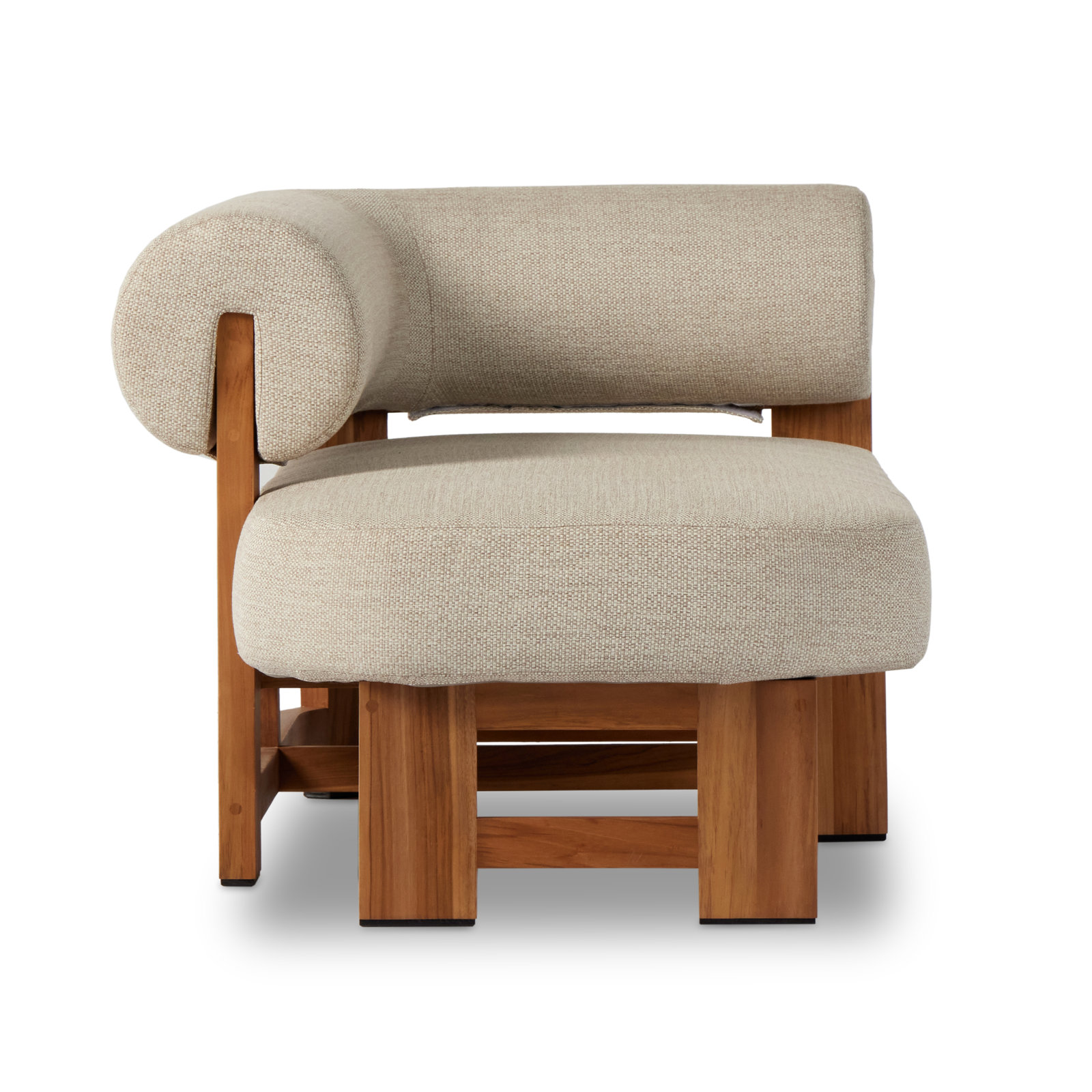 Principato 33.5'' Outdoor Teak Chaise Lounge