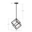 Luminaire suspendu chromé à 1 lumière Zema