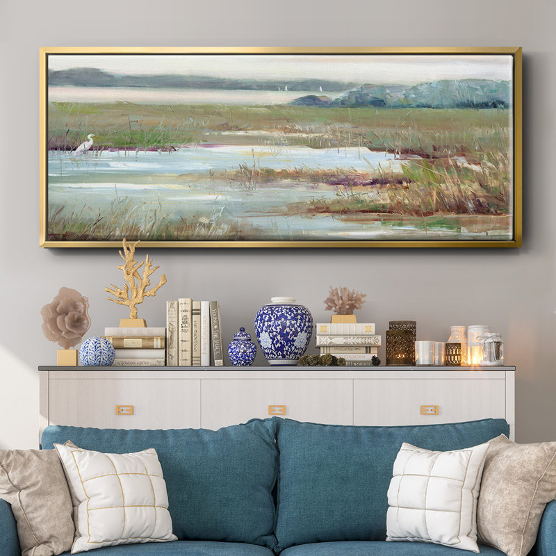 «Early Morning Magic», reproduction d'art sur toile, Or, H 24 po x l 60 po x P 1,5 po