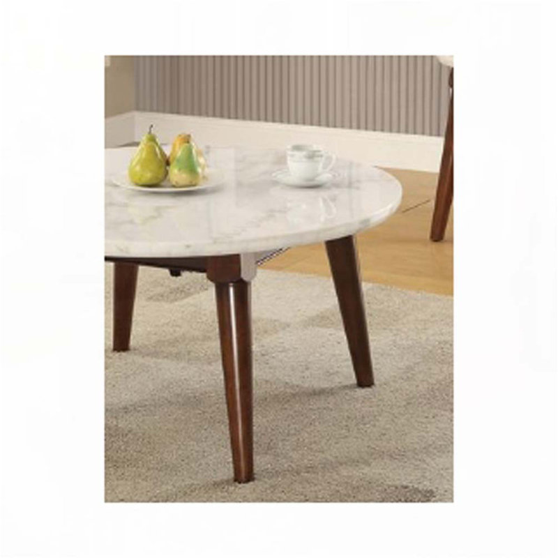 Marble Top Coffee Table with 4 Legs