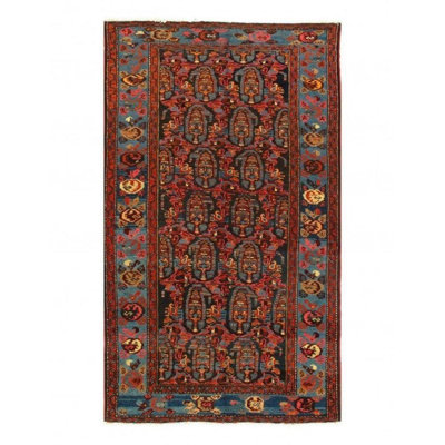 Isabelline Navy Silkroad Antique Hamadan Rug - 3'6'' X 6'3''