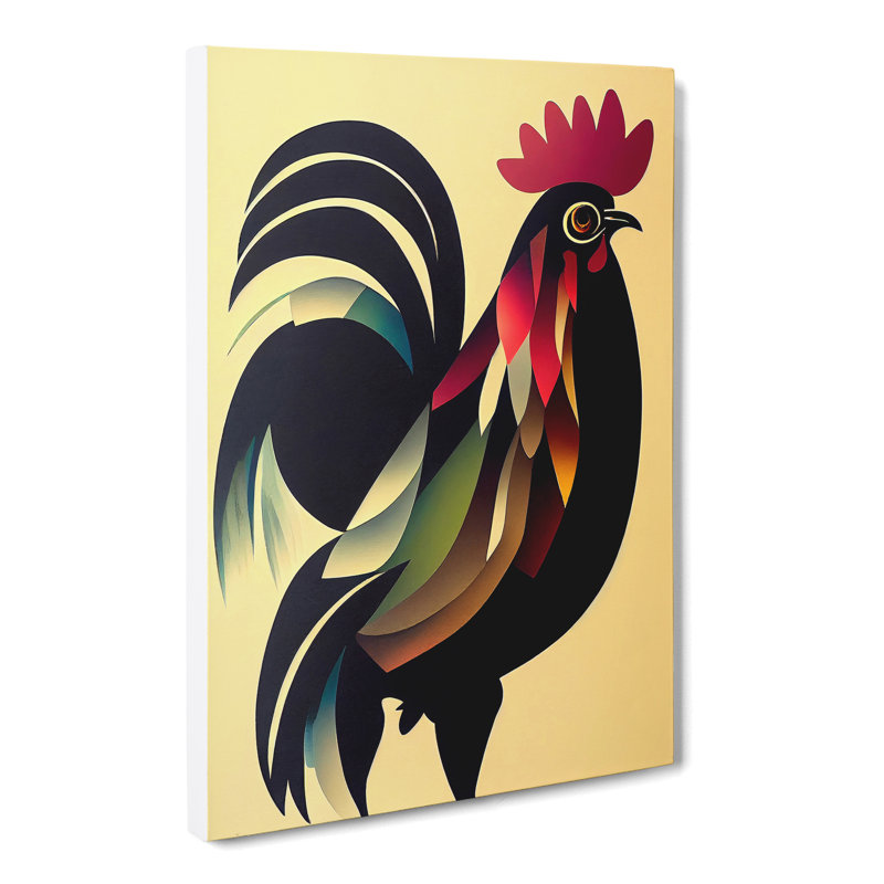 Kenn Rooster Design - Wrapped Canvas, 50cm H x 35cm W