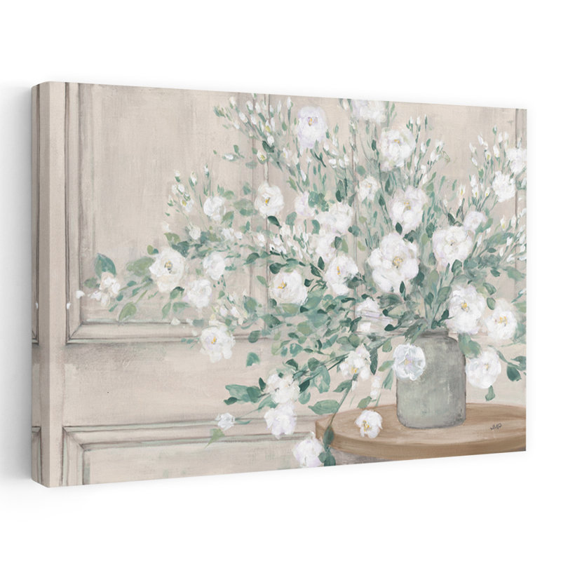 Bouquet blanc, bouquet de fleurs contemporain neutre, bouquet de fleurs grises, H 60 po x l 40 po