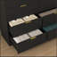 Commode 8 tiroirs pour chambre à coucher, commode de chambre moderne en bois, commode 8 tiroirs, commode haute pour placard, organisateur de commode pour le salon, placard, couloir noir-235625272