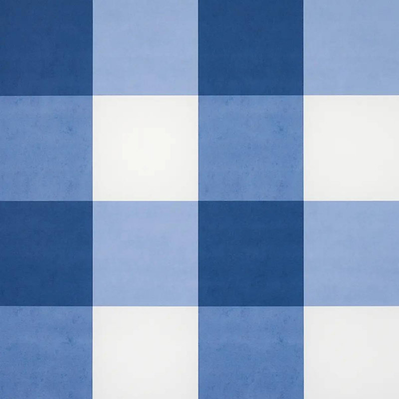 Willa Check Large Wallpaper, Navy