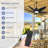42" IP44 Waterproof  Plug-In Outdoor Indoor Ceiling Fan With Light And Remote Control