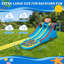 Parc aquatique gonflable pour enfants Hexagon - glissade double, pataugeoire et long tapis avec ventilateur