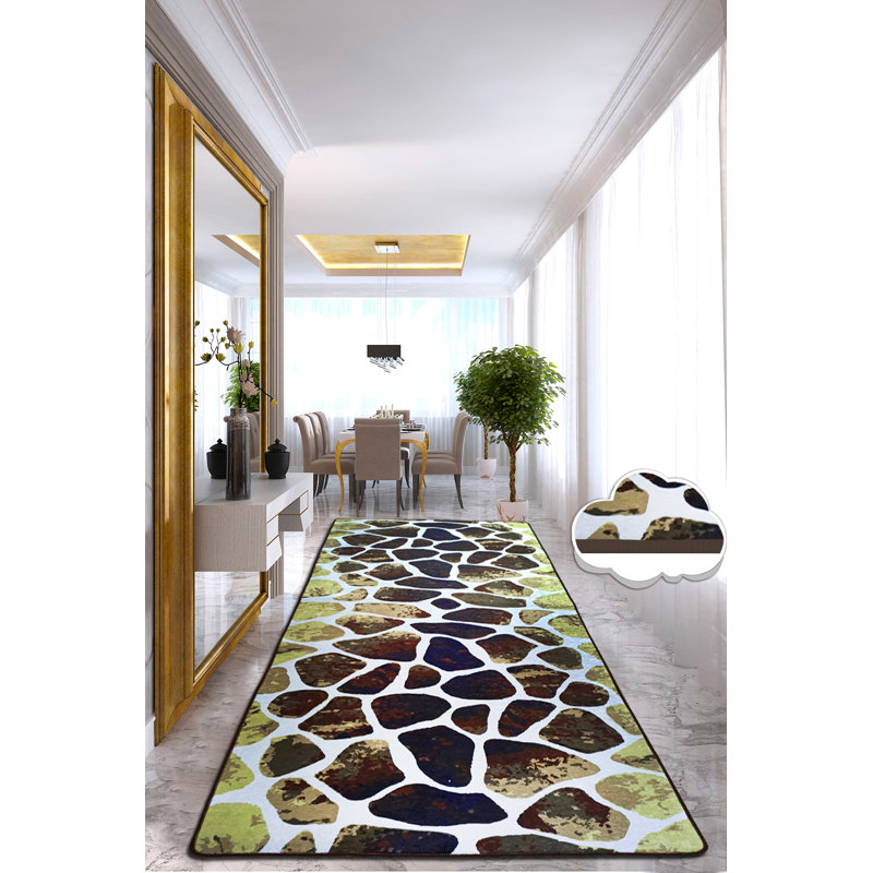 Boulmane Chevron Shag Area Rug, Rectangle 80 x 150cm
