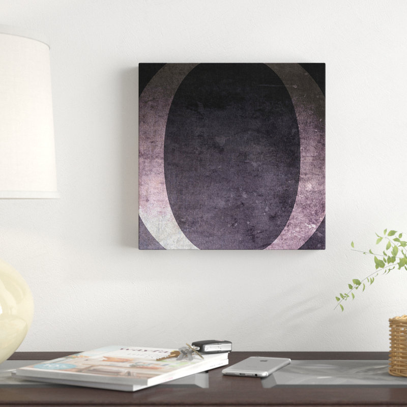 'The Type B and W Neg' Textual Art on Canvas, O, 18" H x 18" W x 1.5" D