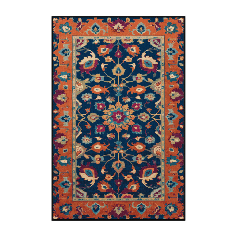 Tapis gris Tabriz lavable à la machine, Rectangulaire 8 pi x 10 pi