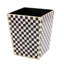 Mocha Check Glass Waste Bin-1542655429