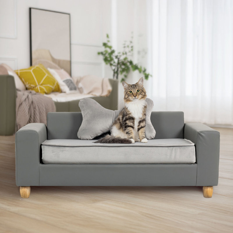 Grand lit pour animaux de compagnie Critter Sitters en gris foncé, Gris