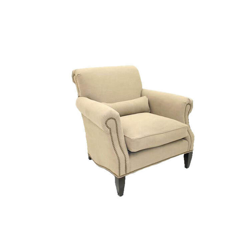 Leather Armchair, Croc Gator Brown, French Ivory, Old Silver