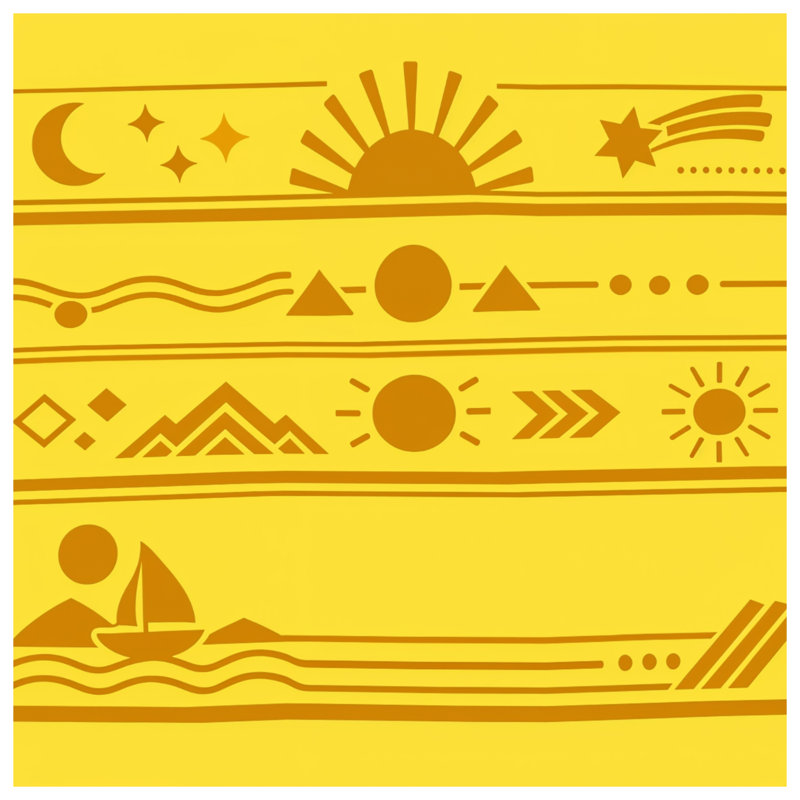 Tapis de bain géométrique Sun Moon, 34in W x 21in L