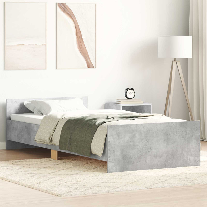 Bed, Concrete Grey
