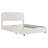 Platform Bed with Boucle Fabric