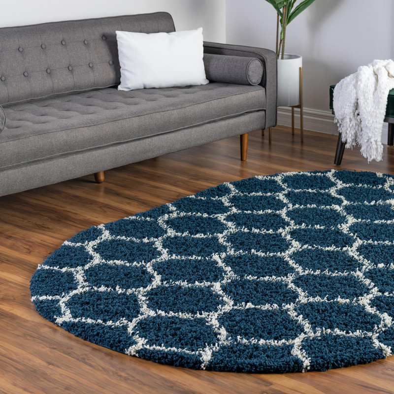 Geometric Indoor Rug, Oval 7'10" x 10'