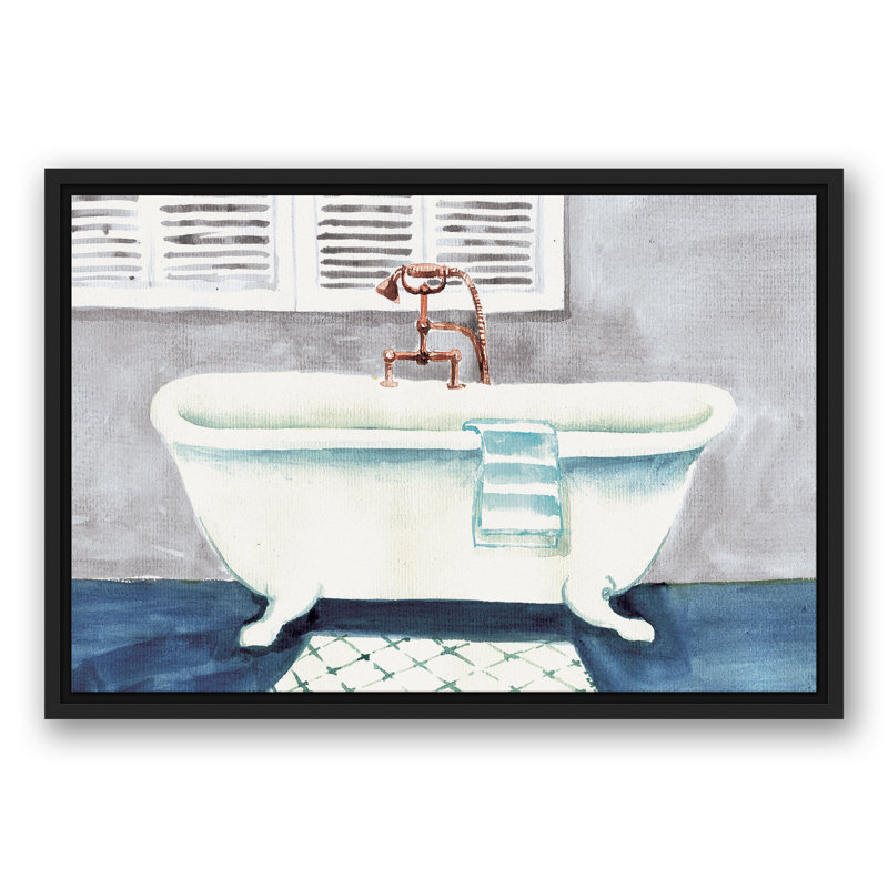 Baignoire sur pattes, H 17,75 po x l 25,75 po x P 1,75 po