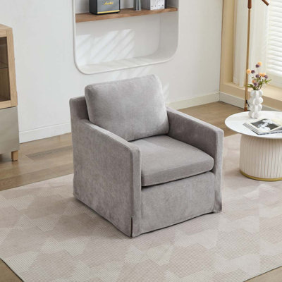Chaise pivotante 29,92 po avec coussin de dossier amovible