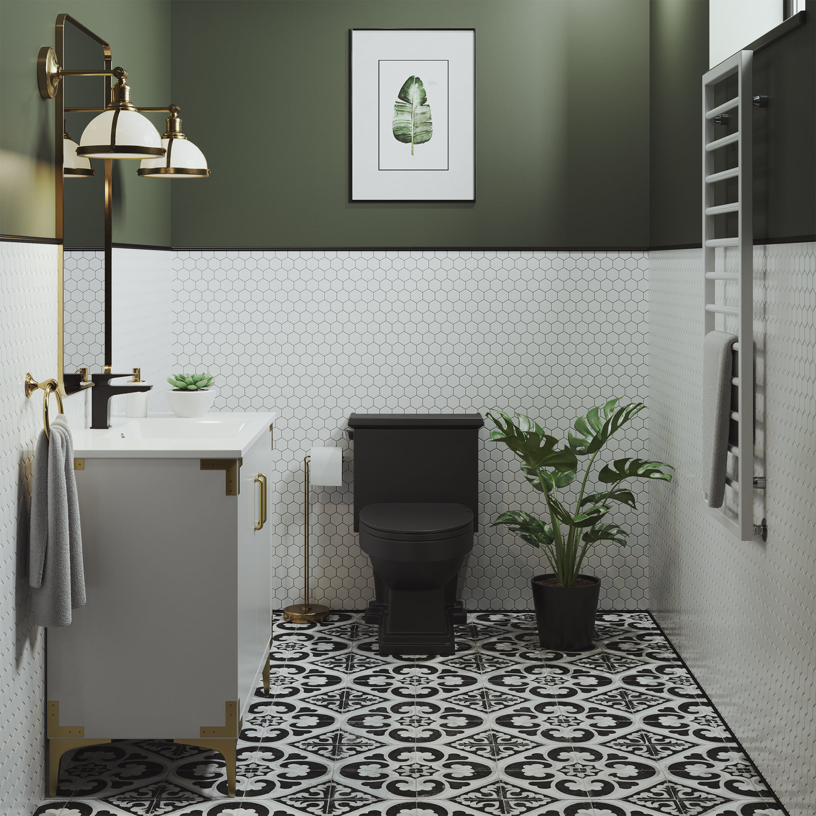 Voltaire One-Piece Elongated Toilet Dual-Flush 1.1/1.6 gpf, Left, Matte Black