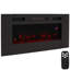Kauffman Wall-Mounted Recessed Electric Indoor Fireplace - 40" - Black-920566386-920566391