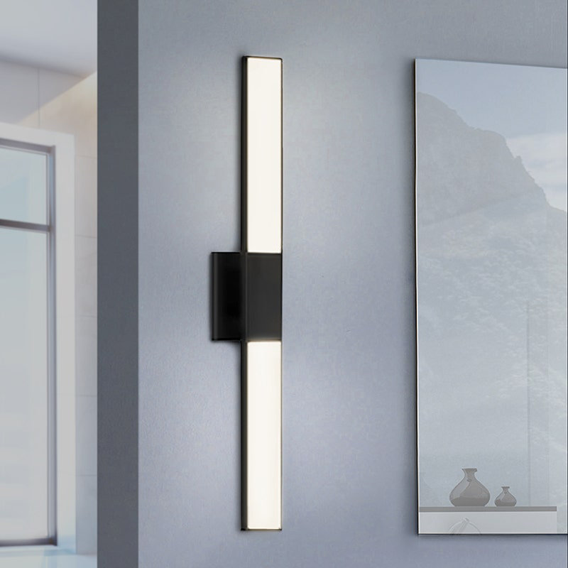 Planes LED Wallchiere, 24.25"H x 4.5"W, Satin Black
