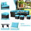 Hinesville 7 Piece Rattan Lounge Dining with Cushions-579922095
