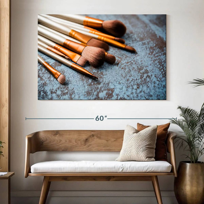 Shuttleworth Makeup Brushes, 34" H x 51" W