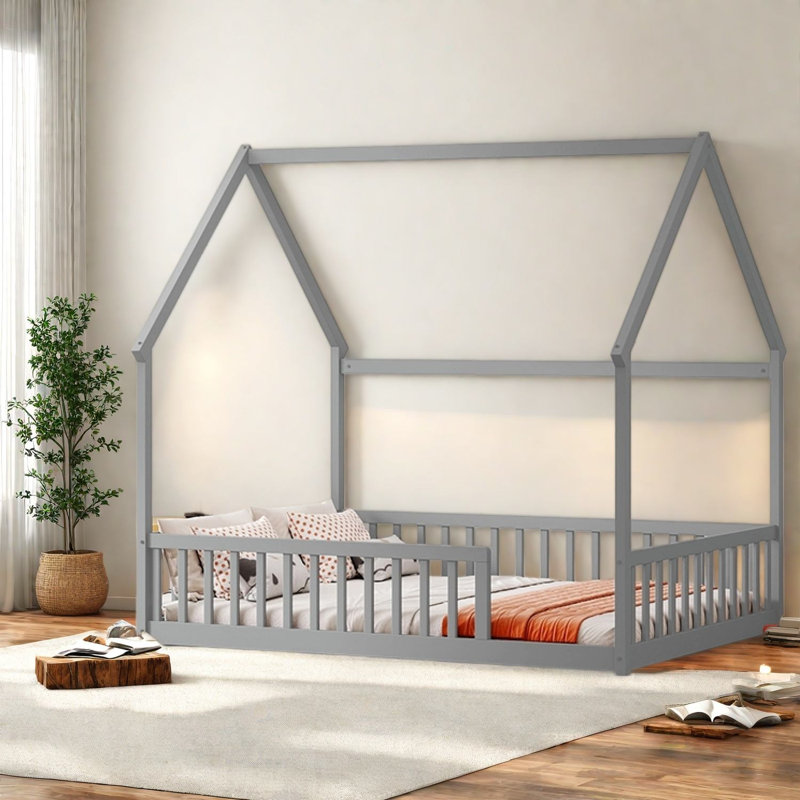 Lits sûrs pour la maison complète, structure de plancher en bois de pin, chambre d'enfant de ferme