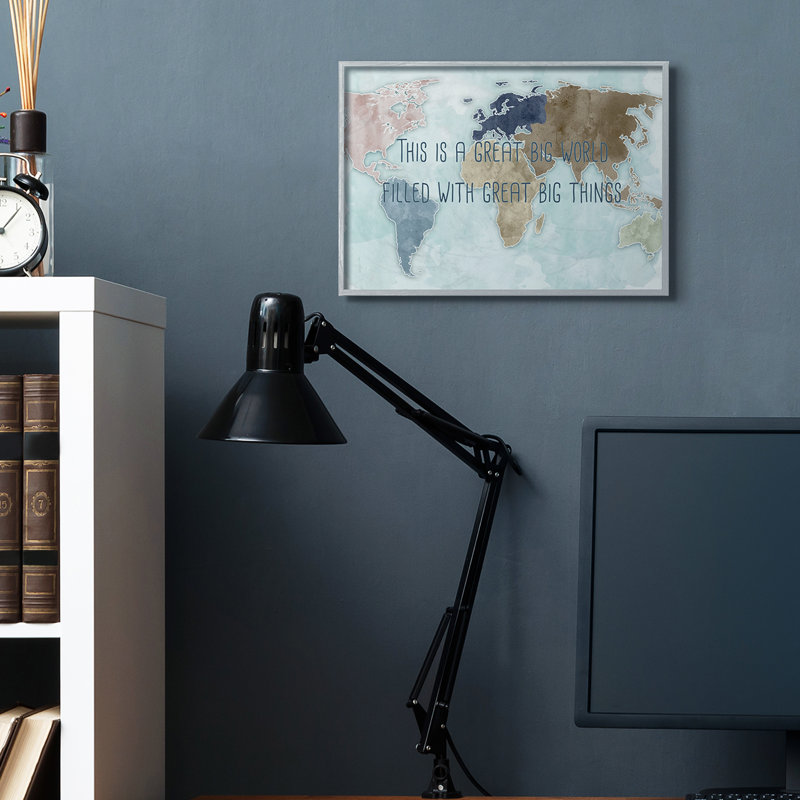 This Is A Great Big World, Estampe numérique Farmhouse, H 16 po x l 20 po
