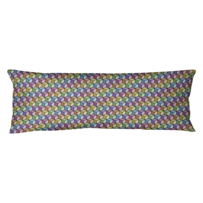 Lined Cube Lumbar Pillow