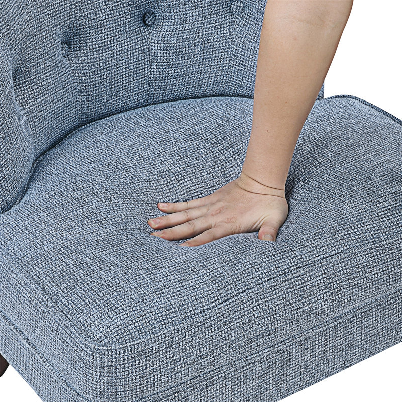 Fauteuil d'appoint capitonné à boutons Upholstery, Bleu